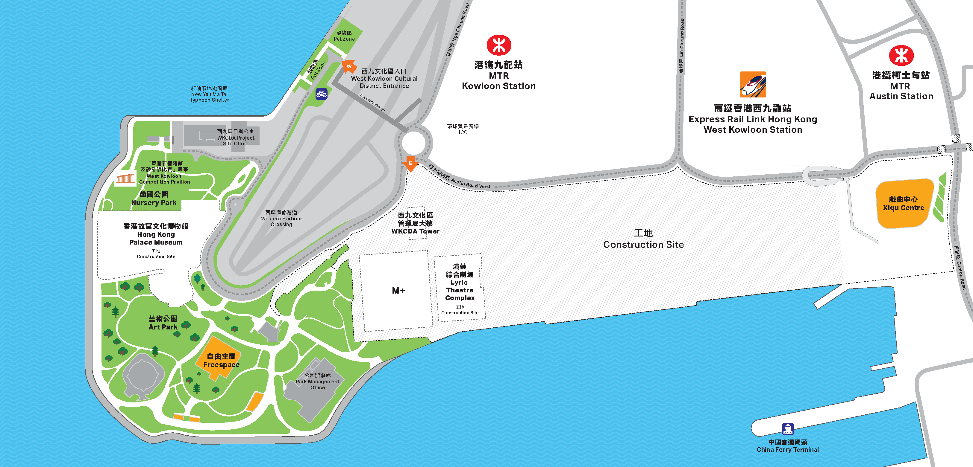 West Kowloon map