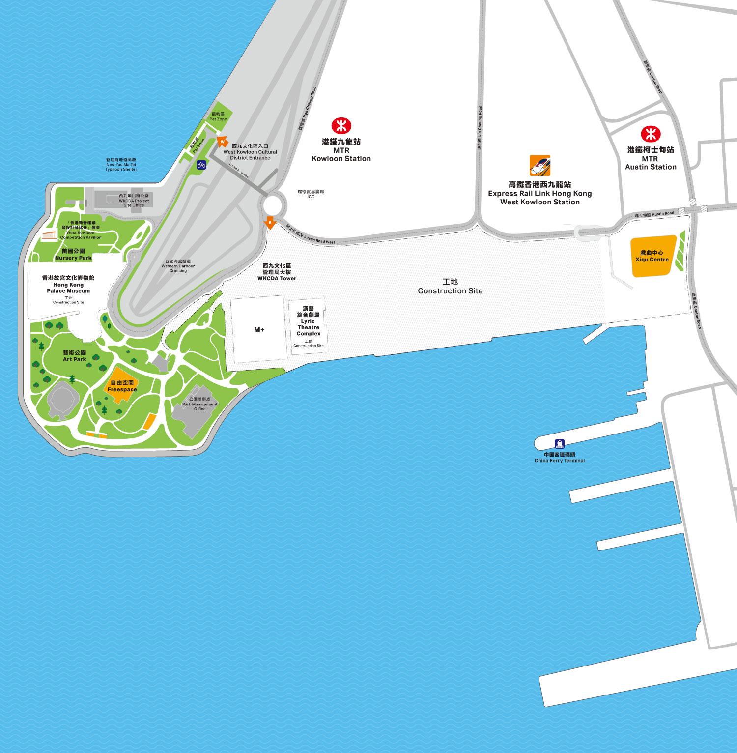 West Kowloon district mobile map