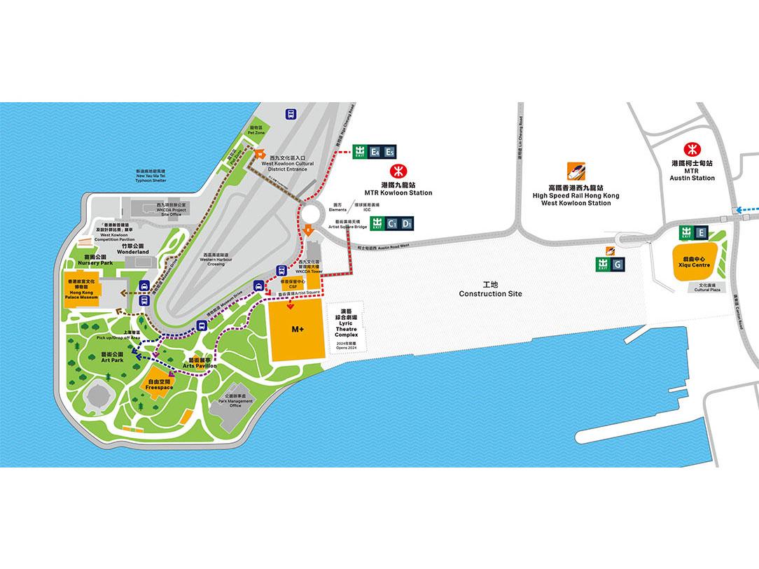 West Kowloon Cultural District Map