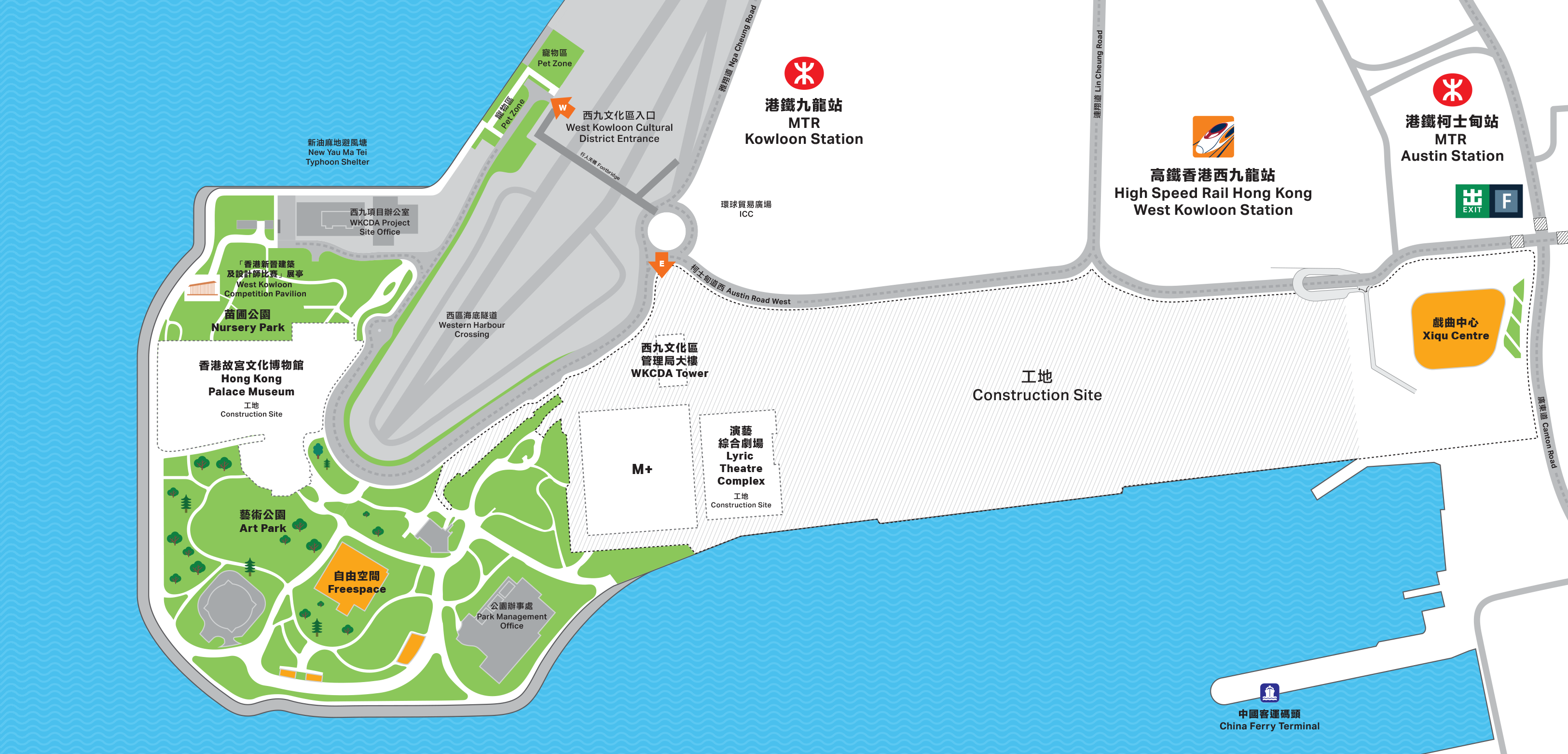 West Kowloon District Map